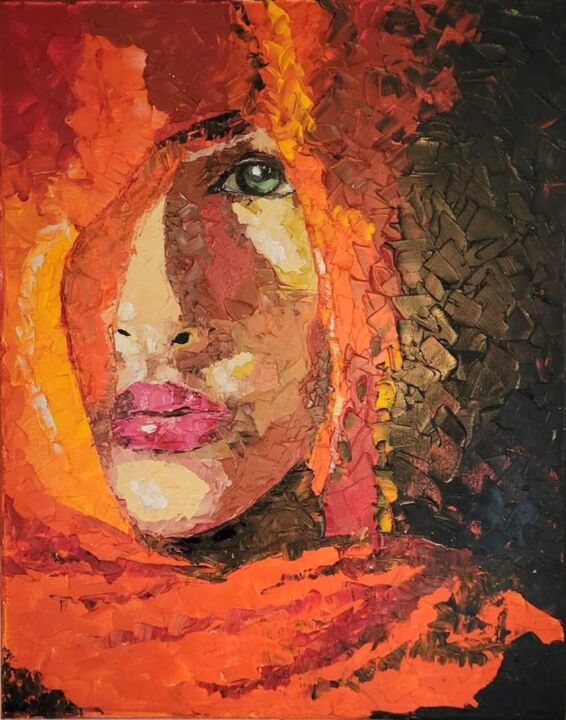 Painting titled "Nomad" by Satyä (Daniele Boutier), Original Artwork, Oil