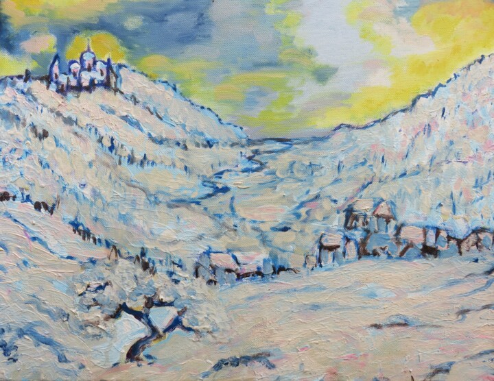 Malerei mit dem Titel ""Heimat Kaufunger W…" von Satyam Art, Original-Kunstwerk, Acryl