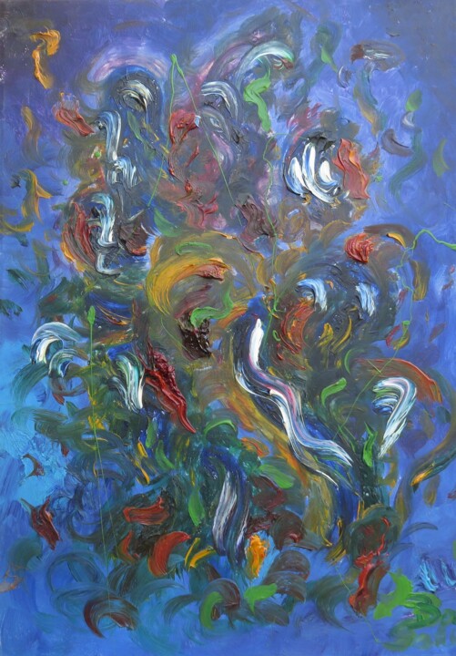 Peinture intitulée ""Hurricane" - Farbk…" par Satyam Art, Œuvre d'art originale, Acrylique