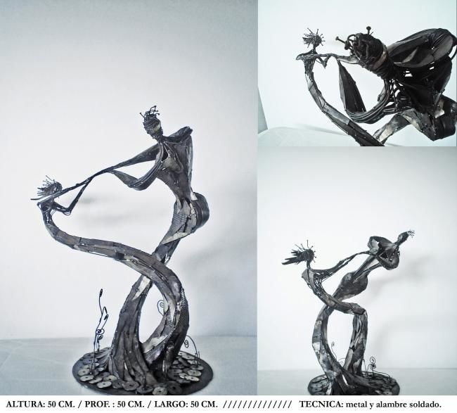 Escultura titulada "los enamorados" por Saucestoickoff, Obra de arte original, Metales