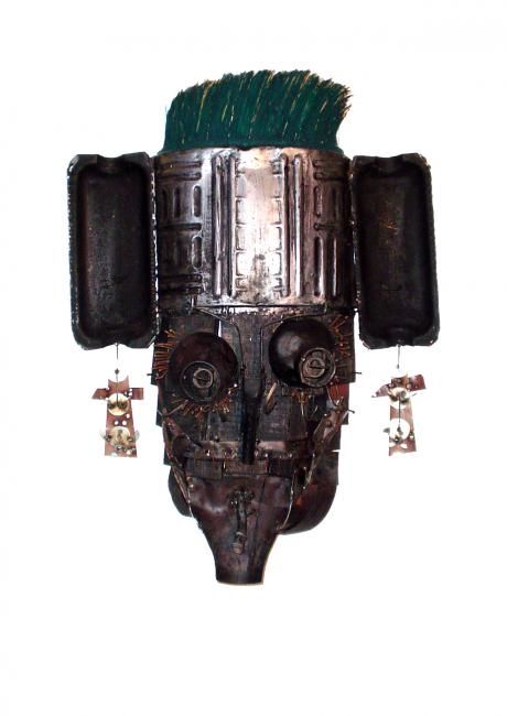 Sculptuur getiteld "mascara africana 2" door Saucestoickoff, Origineel Kunstwerk