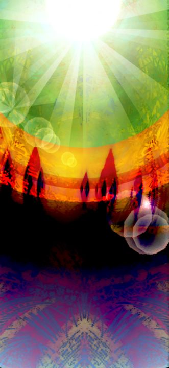 Digital Arts titled "Oniric landscape" by Koyot 40107, Original Artwork, 2D Digital Work