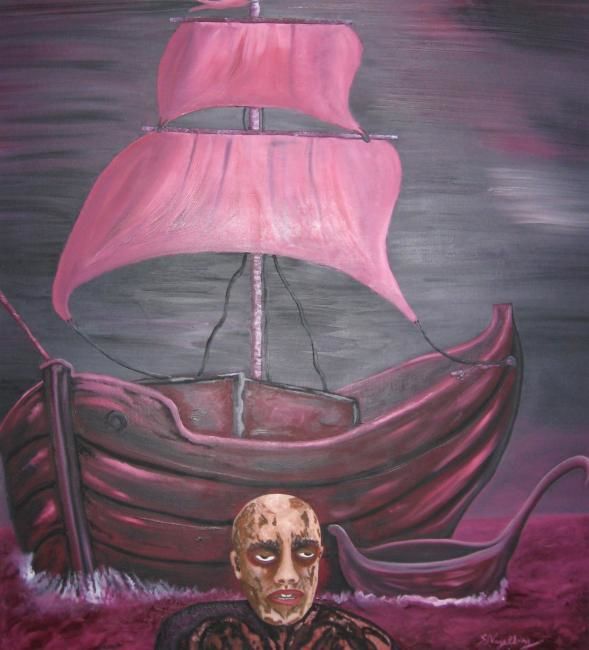 Pintura titulada "Capitan Loco" por Saúl Nagelberg, Obra de arte original, Oleo