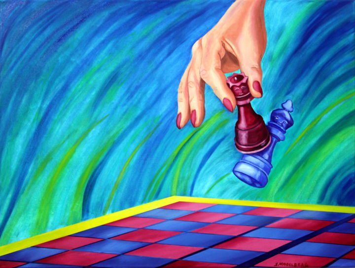 Painting titled "Mate a la trata" by Saúl Nagelberg, Original Artwork, Oil