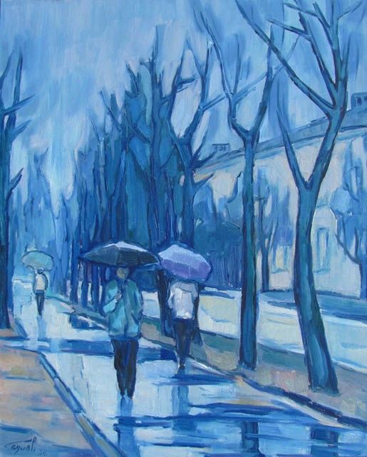 Весенний Дождь. Spring Rain., Картина - Олег Саулов | Artmajeur