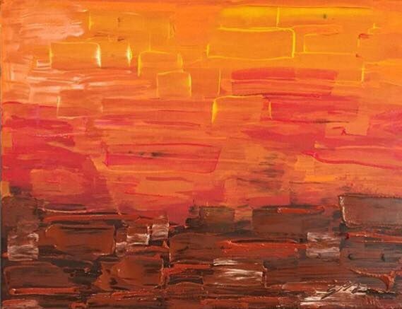 Pittura intitolato "Sunset" da Massimiliano Sciuccati, Opera d'arte originale, Acrilico