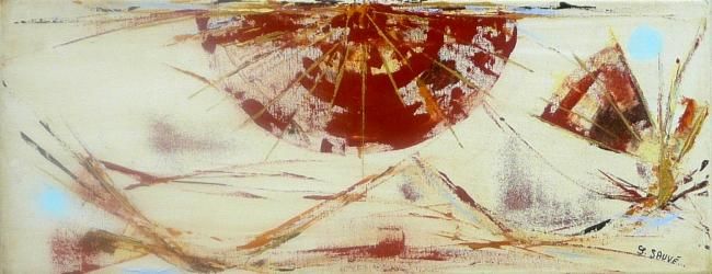 Pintura intitulada "Vent de sable..." por Sylvie Sauvé, Obras de arte originais