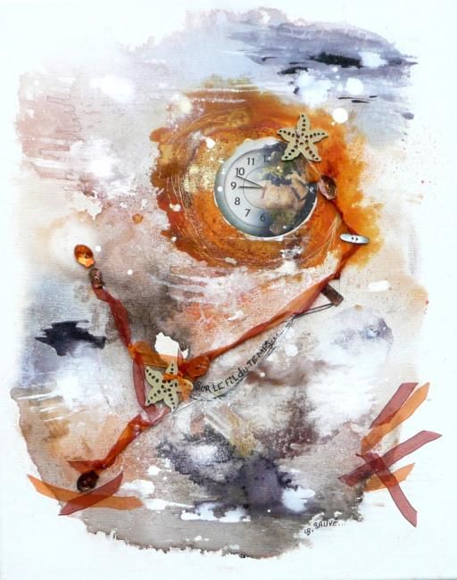 "Sur le  fil du temp…" başlıklı Tablo Sylvie Sauvé tarafından, Orijinal sanat
