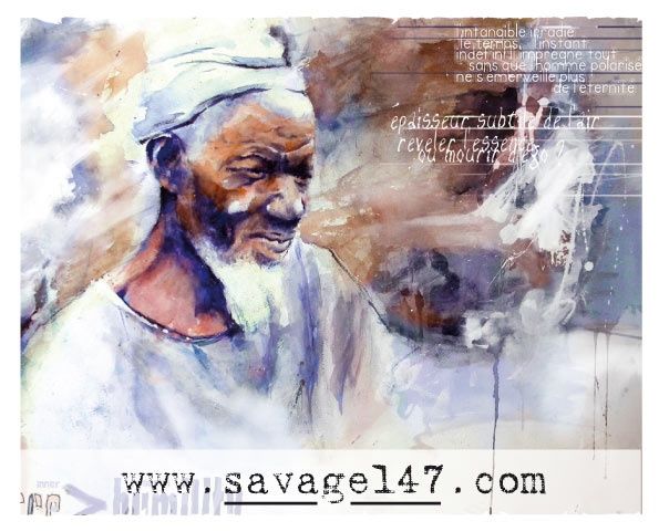 Peinture intitulée "sagesse" par Savage147, Œuvre d'art originale, Huile