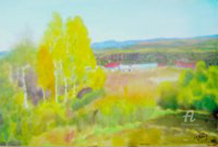 绘画 标题为“秋之歌” 由张志国, 原创艺术品, 水彩