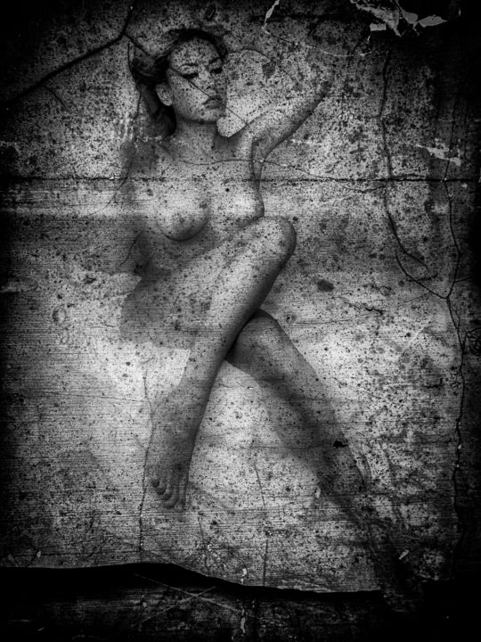 Digital Arts titled "Nudo con texture" by Saverioftc, Original Artwork, Digital Painting