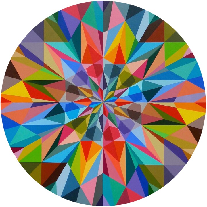 Peinture intitulée "'RADIAL BALANCE"" par Sayed Farid Alam, Œuvre d'art originale, Acrylique