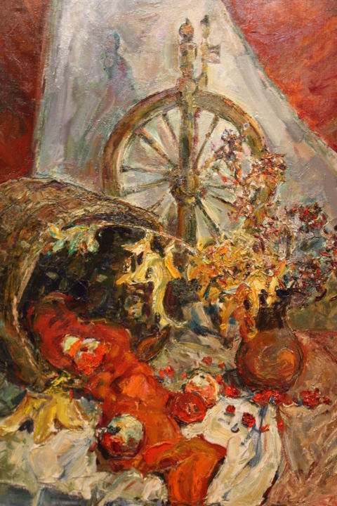Картина под названием "Осень" - Уладзімір Сайко, Подлинное произведение искусства, Масло