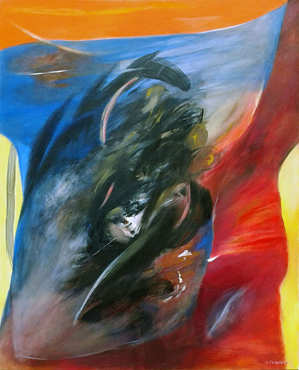 Painting titled "Untitled1" by Gligor Sazdovski, Original Artwork, Acrylic