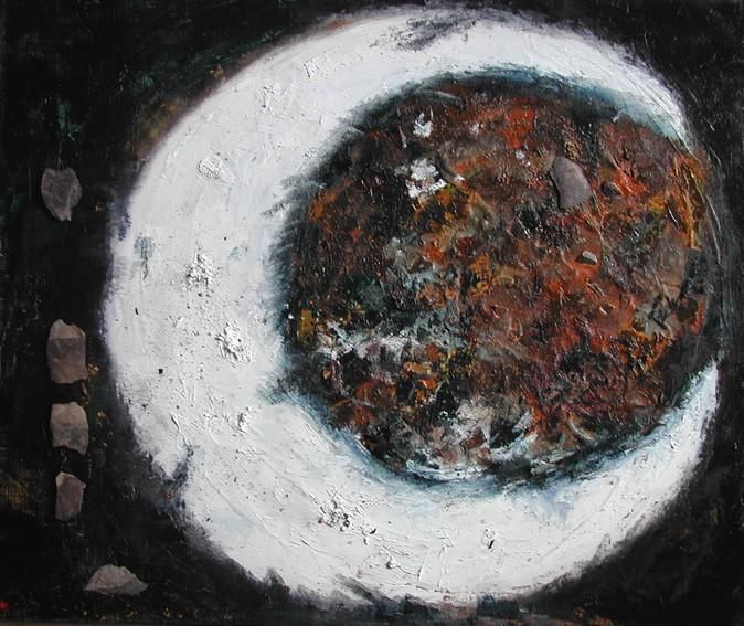 Malarstwo zatytułowany „décroche moi la lune” autorstwa Stef B, Oryginalna praca