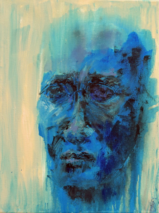 Pintura titulada "Portrait Man" por Sbboursot, Obra de arte original, Acrílico Montado en Bastidor de camilla de madera