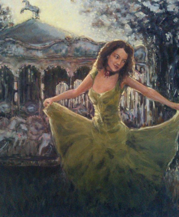 Painting titled "carusel" by Sebastian Beianu, Original Art, Oil