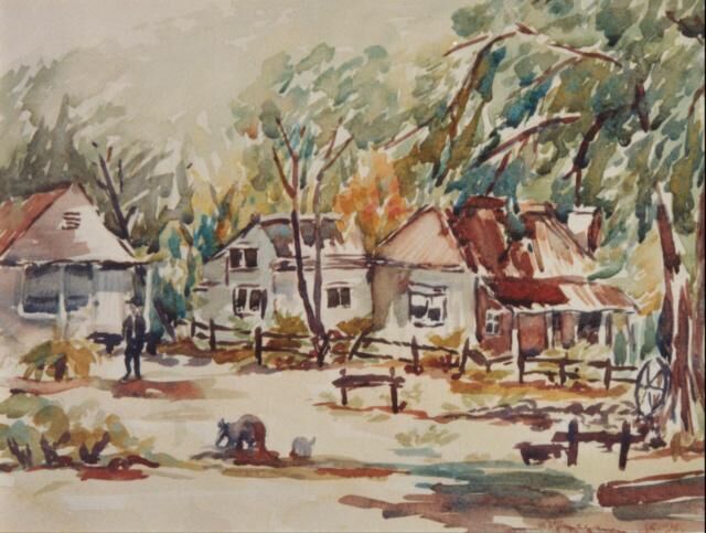 Painting titled "Yerranderie NSW" by Scally Art, Original Artwork, Other
