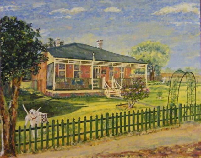 Painting titled "Whistle stop - Old…" by Scally Art, Original Artwork, Oil