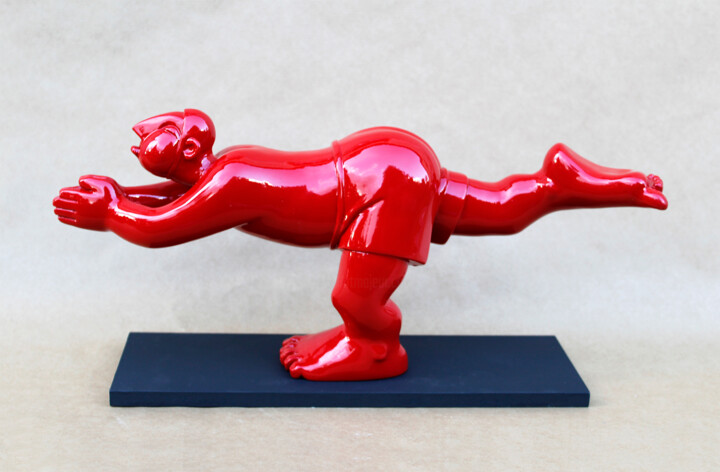 Escultura titulada "Nadador-1" por Scaramuix, Obra de arte original, Resina