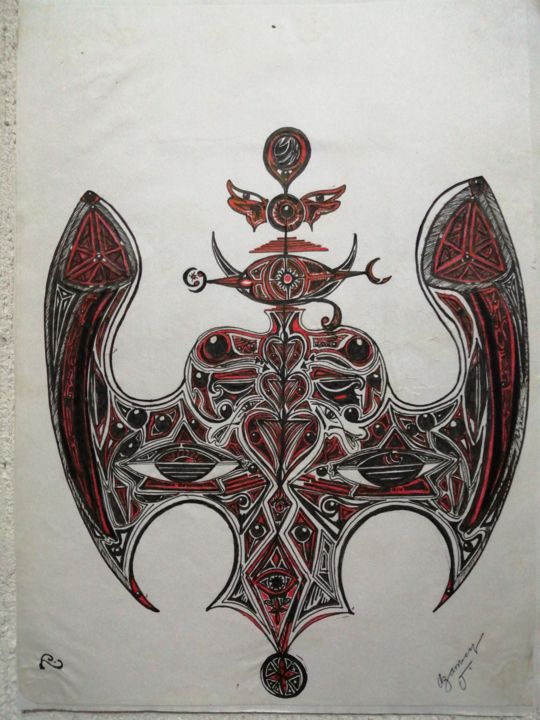 Desenho intitulada "Lusol" por Scarlett Miranda, Obras de arte originais, Canetac de aerossol