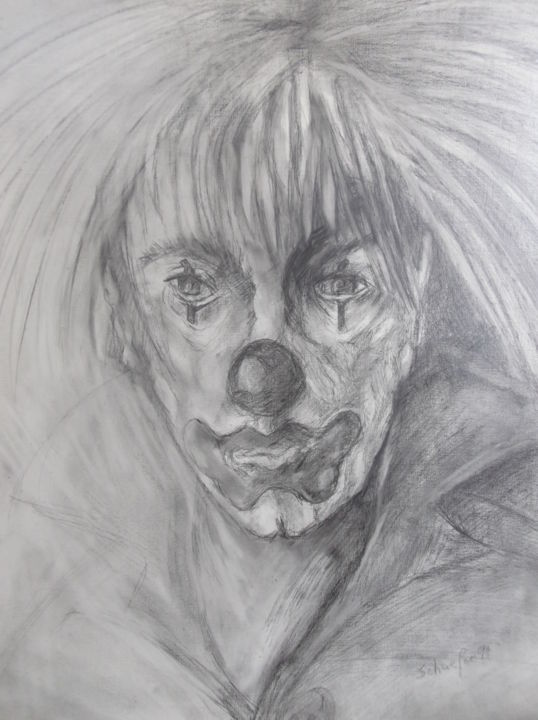 Le Clown Sans Couleur Dessin Par Daniel Ou Christophe Schaefer Artmajeur