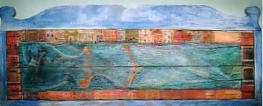 Peinture intitulée "La lagune (détail)" par Didier Schein, Œuvre d'art originale, Huile