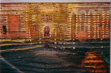 Peinture intitulée "La lagune" par Didier Schein, Œuvre d'art originale, Huile