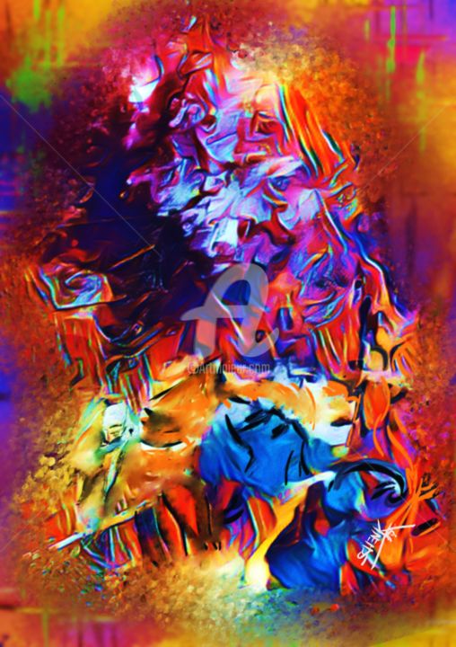 Digital Arts titled "Pareidolia 1" by G. Schenk, Original Artwork, Digital Painting