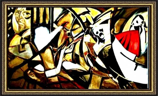 Багдад.Ирак. - Painting, 2,000x1,000 cm ©1999 by Schljachow -
Холст, масло. Тема - Война в Ираке.