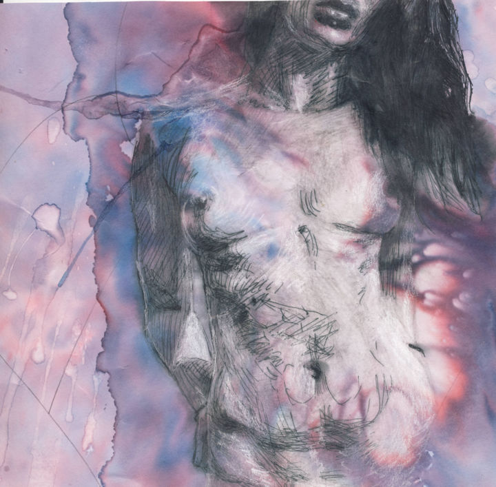 Schilderij getiteld "nude" door Lee Schlosser, Origineel Kunstwerk