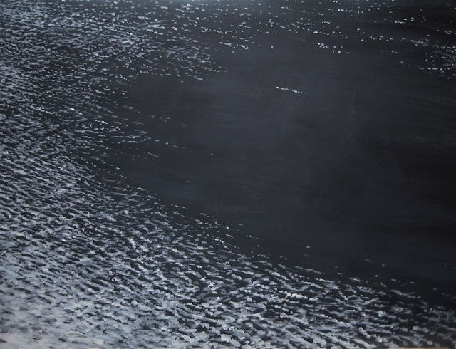 Картина под названием "Beebe Pond - Vermont" - Wolfgang Schneeweiss, Подлинное произведение искусства