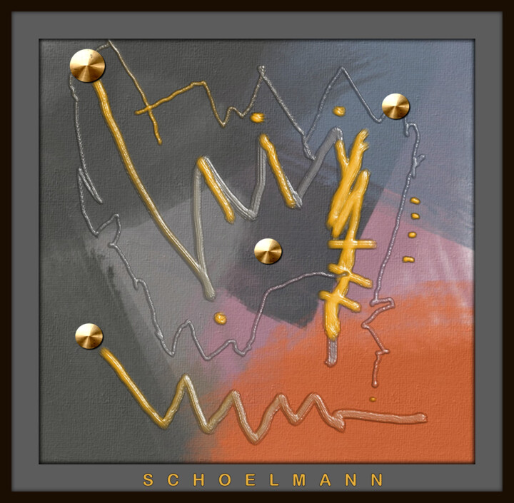 Painting titled "GOLD COIN" by Schoelmann, Original Artwork, AI generated image