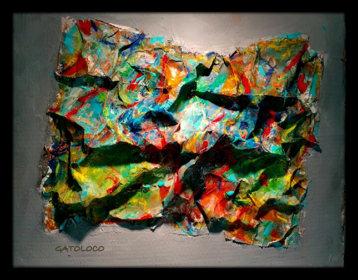 Painting titled "EXTREME 3D COLAGHE" by Schoelmann, Original Artwork, Collages