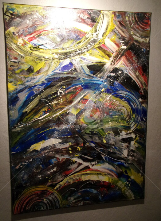 Painting titled "l iréele" by Patrice Schreiber, Original Artwork, Acrylic