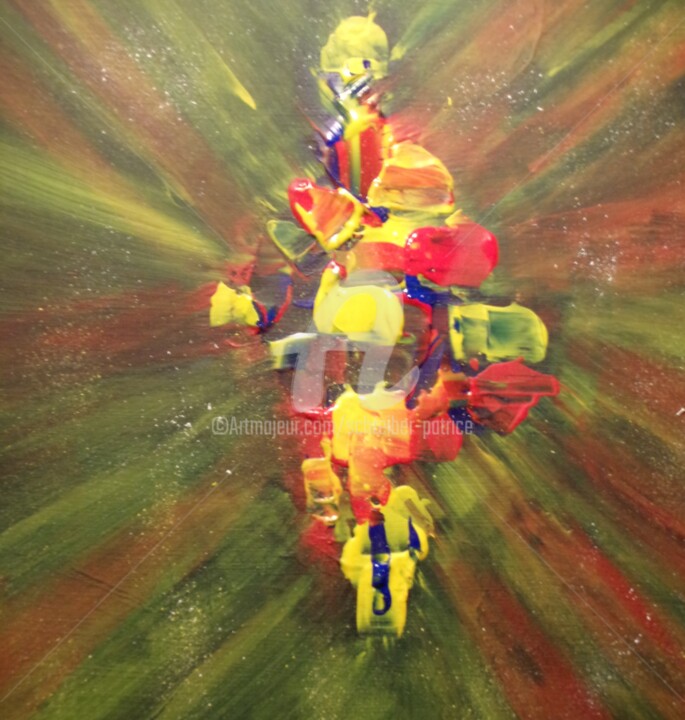 Painting titled "la fusion" by Patrice Schreiber, Original Artwork, Acrylic