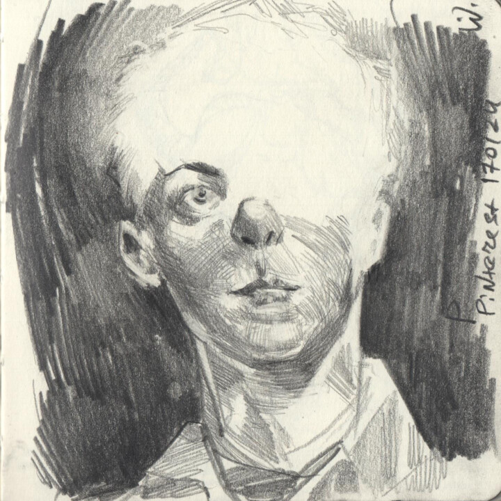 Dessin intitulée "Look" par Schwarzberg, Œuvre d'art originale, Crayon