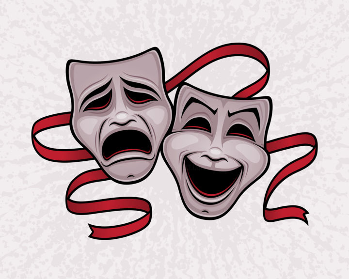 Comedy Theater Masks, Digital Arts by John Schwegel | Artmajeur