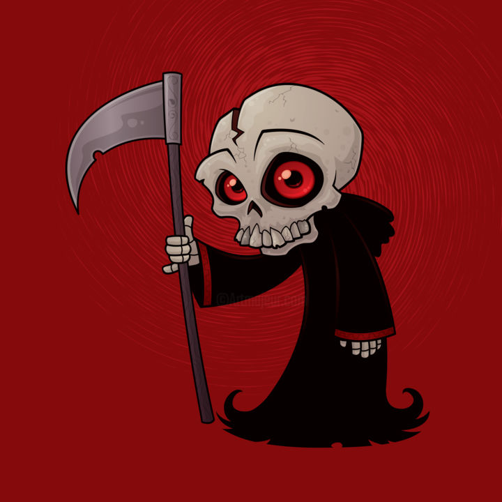 Digital Arts titled "Little Reaper" by John Schwegel, Original Artwork, 2D Digital Work