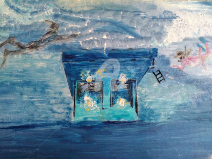 Pittura intitolato "A suite underwater" da Maria Silveria Sciarra, Opera d'arte originale, Olio