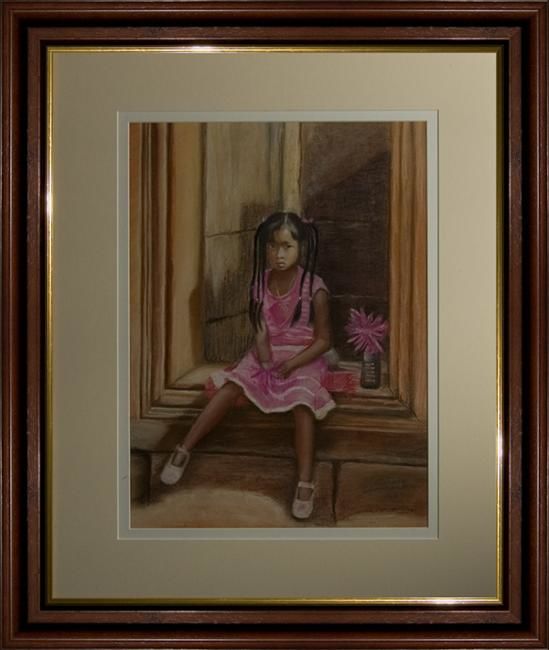 Ζωγραφική με τίτλο "Cambodian girl" από Steve Sciberras, Αυθεντικά έργα τέχνης