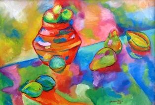 Pintura titulada "Bodegòn" por Sonia Constanza Molina Cardenas, Obra de arte original,