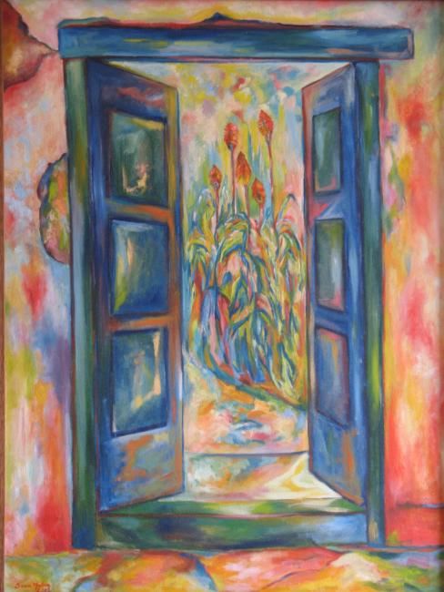 Painting titled "Entrada" by Sonia Constanza Molina Cardenas, Original Artwork