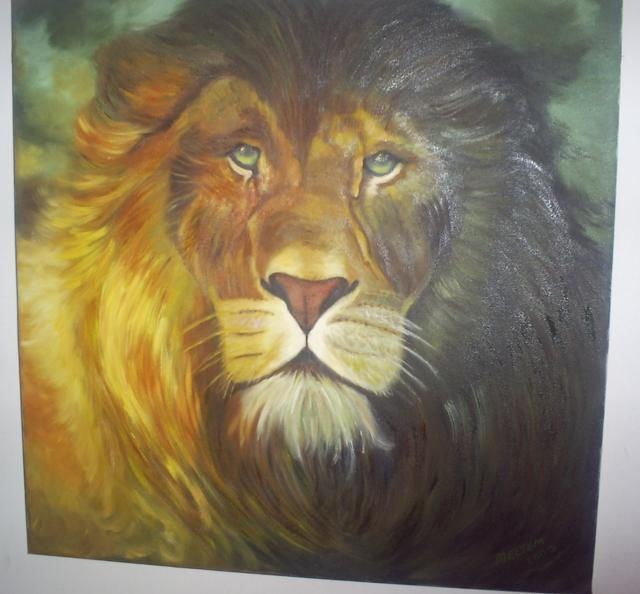 Peinture intitulée "aslan" par Meltem Aksay, Œuvre d'art originale