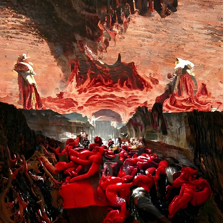 Digital Arts titled "Dante's Inferno II" by Scorpion Design, Original Artwork, 2D Digital Work