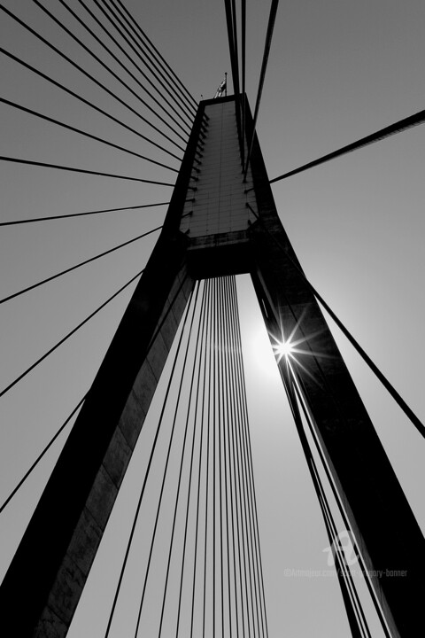 Fotografía titulada "Anzac Bridge - Sydn…" por Scott Gregory Banner, Obra de arte original, Fotografía digital