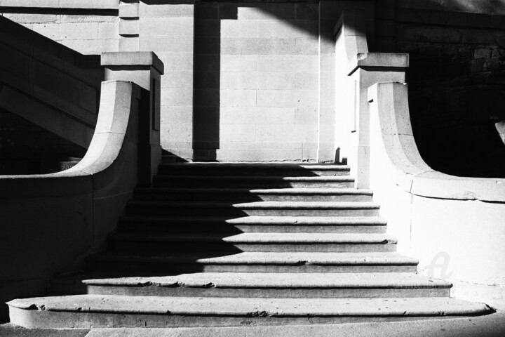 Fotografía titulada "Sandstone stairs -…" por Scott Gregory Banner, Obra de arte original, Fotografía analógica