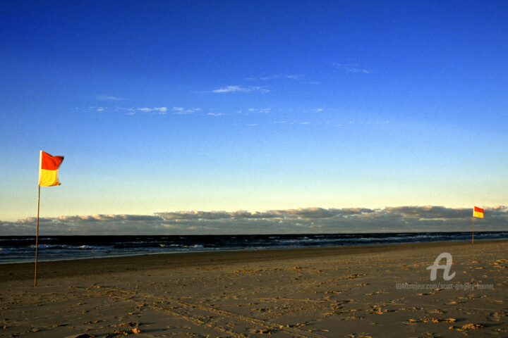 Photography titled "Beach at sunset - C…" by Scott Gregory Banner, Original Artwork, Analog photography