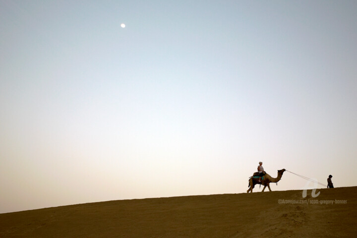 Photography titled "Camel rider and the…" by Scott Gregory Banner, Original Artwork, Digital Photography