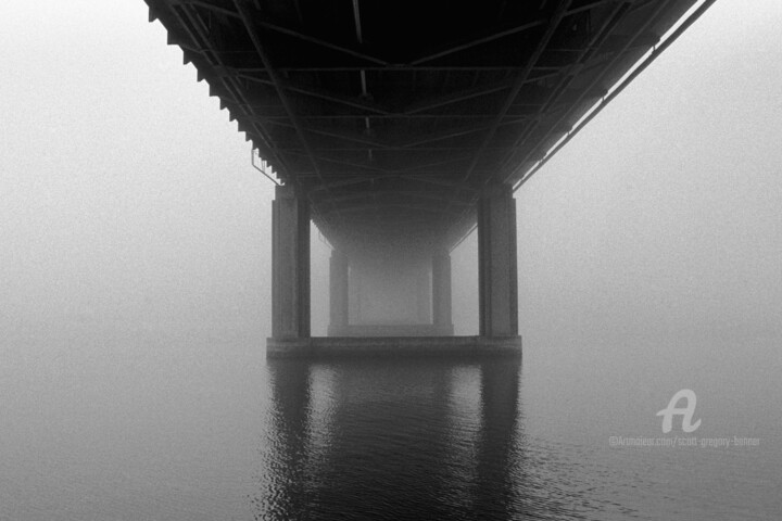 Photography titled "River and bridge -…" by Scott Gregory Banner, Original Artwork, Analog photography